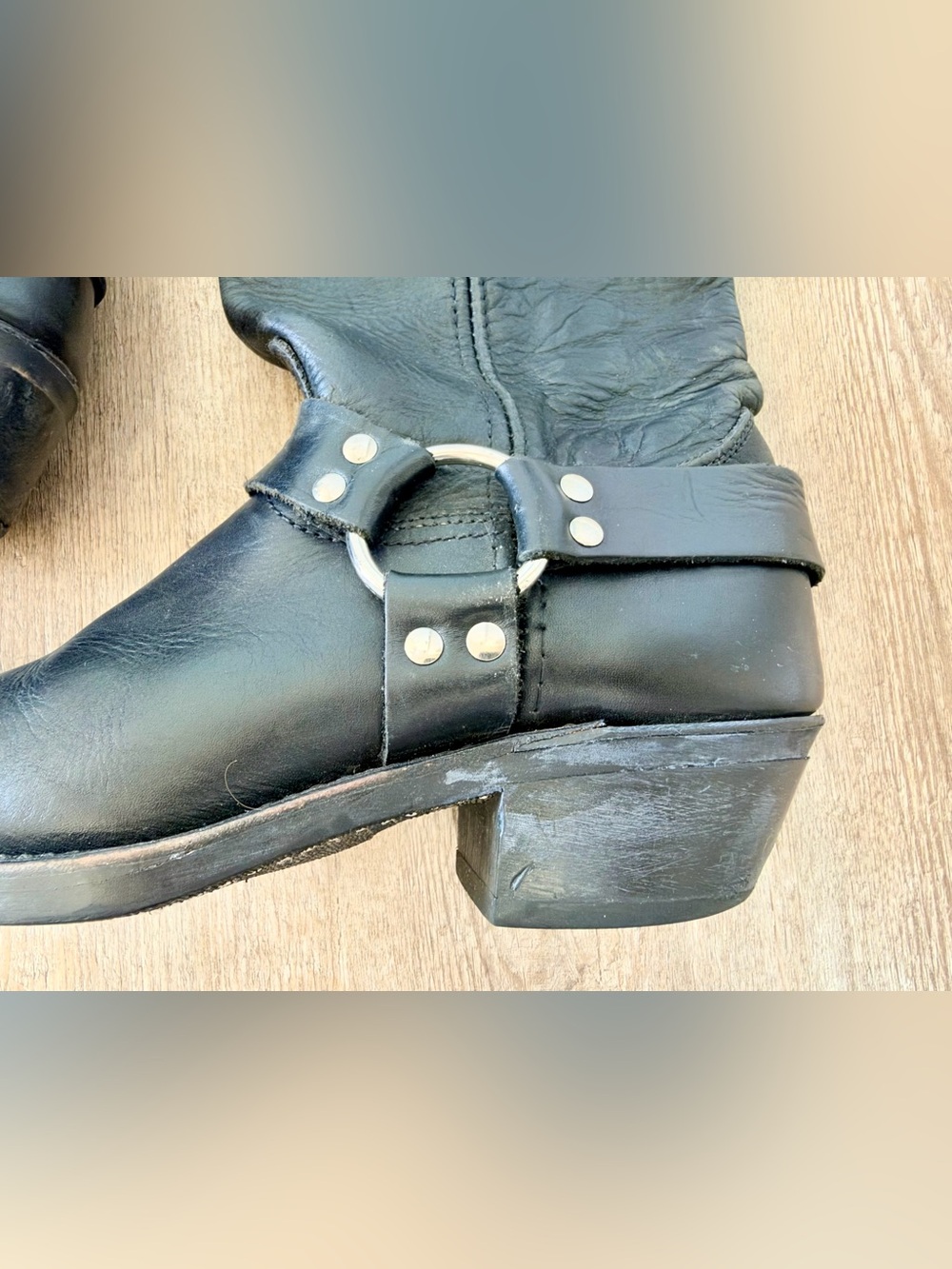 Vintage Frye Harness Boots Resoled 10M - Picture 7 of 12